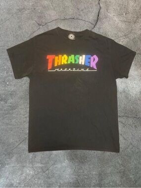 Thrasher Black Multi-Color
Graphic T-Shirt - Size M